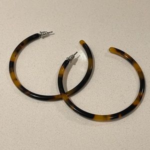 Tortoise Hoop Earrings